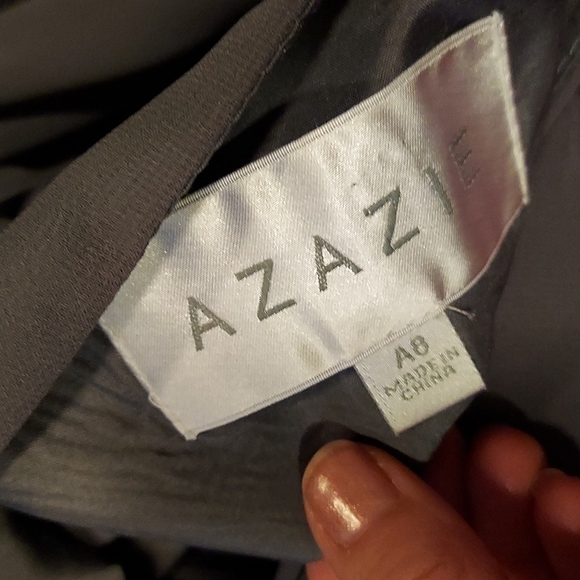 Azazie Everett Dress Steel Gray Size 8 - Picture 14 of 16